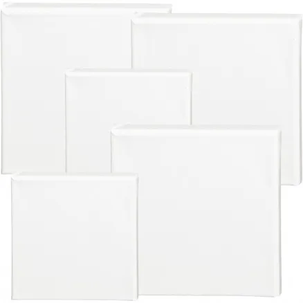 ArtistLine Lerret, hvit, størrelse 15x15+20x20 cm, D: 1,6 cm, 360 g, 40 stk