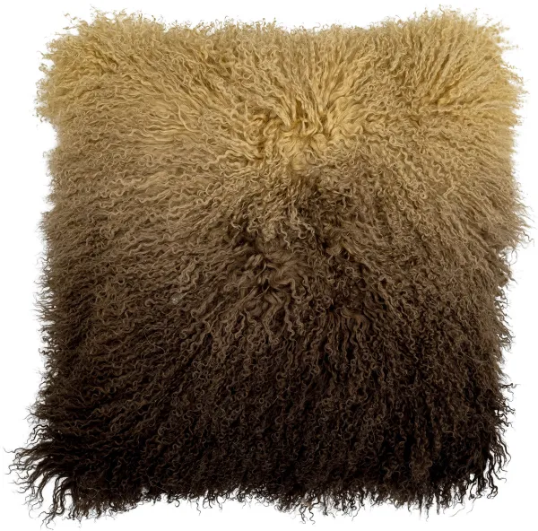 BLOOMINGVILLE Pansy Pute, Brun, Tibetansk Saueskinn B: 50cm, L: 50cm