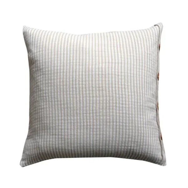 Pagunette Pynteputer - Stripey Cover - størrelse 50x50 cm - Beige